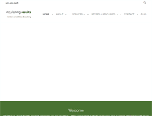 Tablet Screenshot of nourishingresults.com